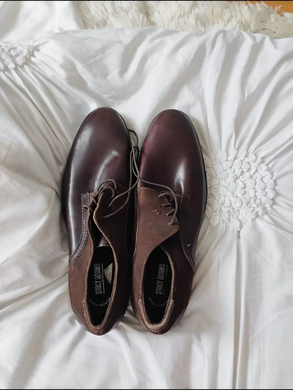 Stacy Adams Black Leather Slip-On Loafers with Silver Bit